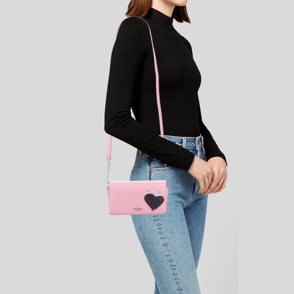 Kate Spade Pink “Love Birds” Appliqué Crossbody - Picture 11 of 13